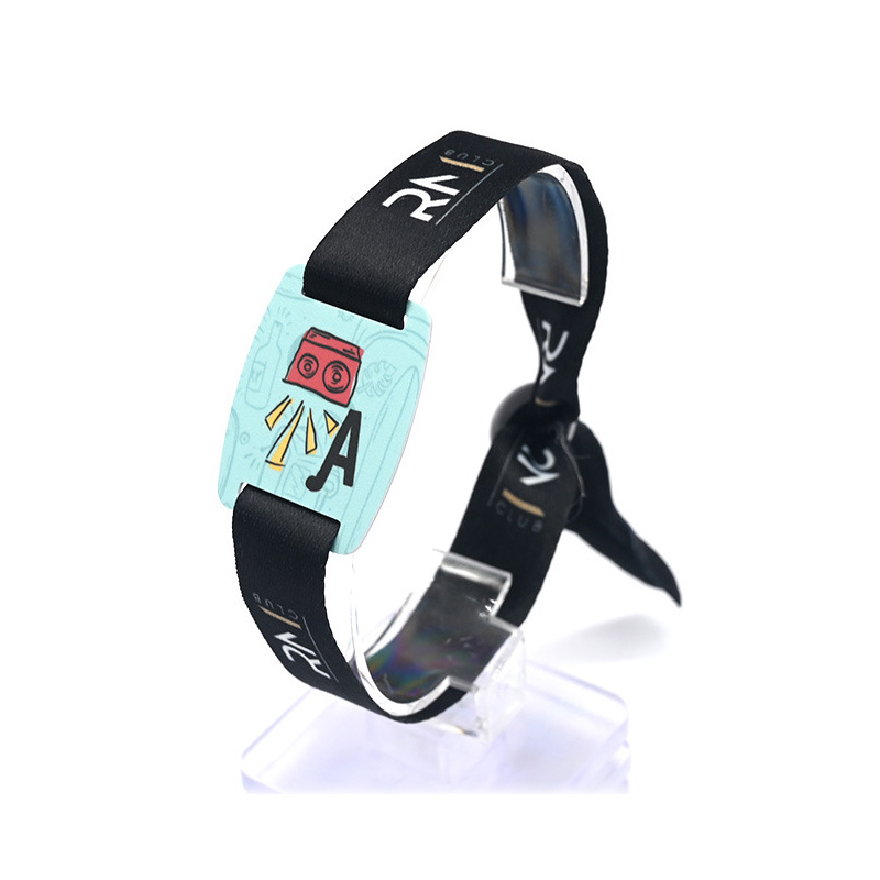 入場音樂NFC織嘜小卡RFID織嘜腕帶游樂場智能織嘜腕帶